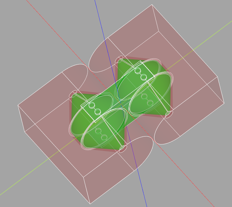 Parametric CadQuery design for reversible hinge