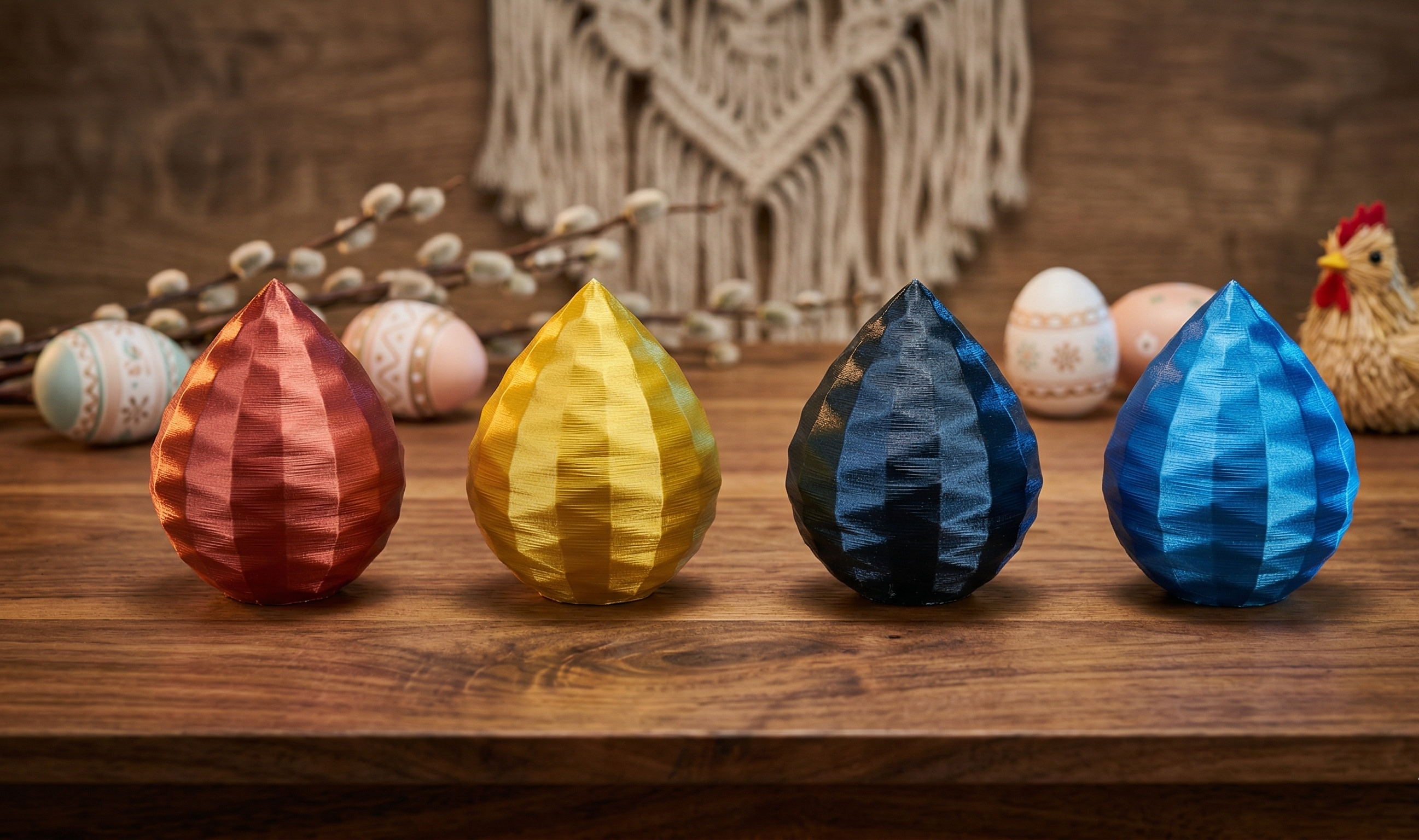 Modern Faceted Boho Easter Egg 3D model by kkmmedia3d