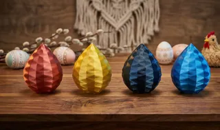 Modern Faceted Boho Easter Egg