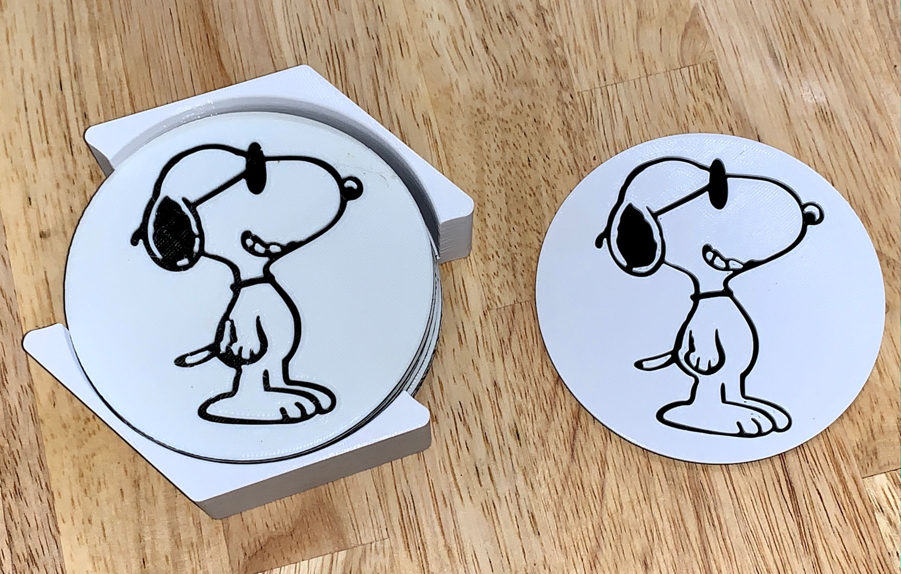 Snoopy Coaster and Rack