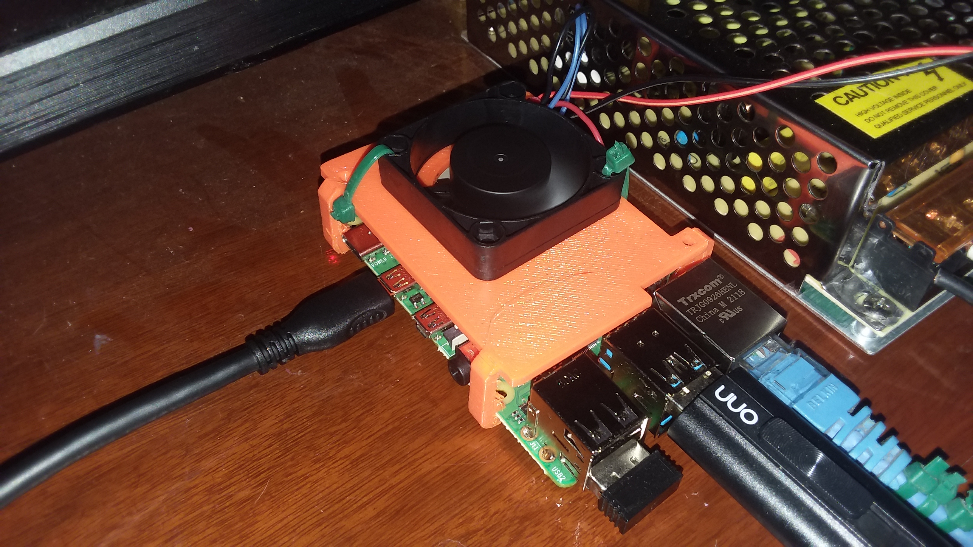Raspberry Pi fan mount