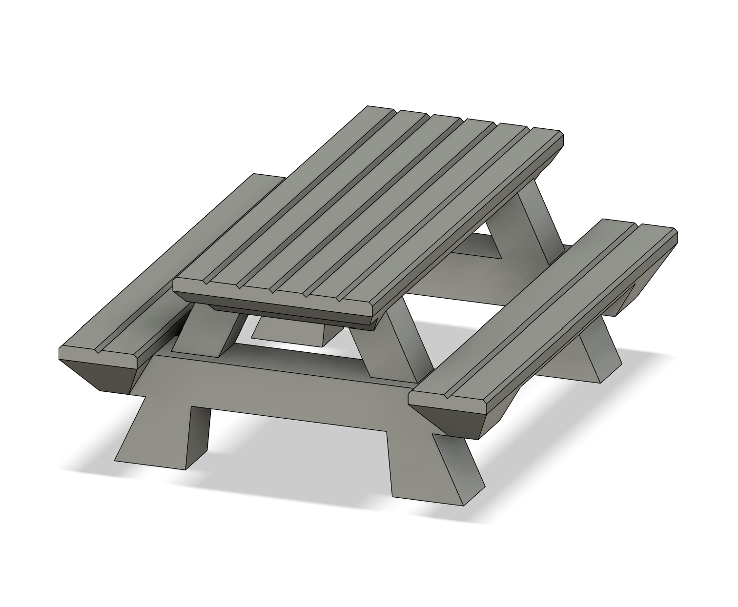 Picnic Table 1:64 Scale