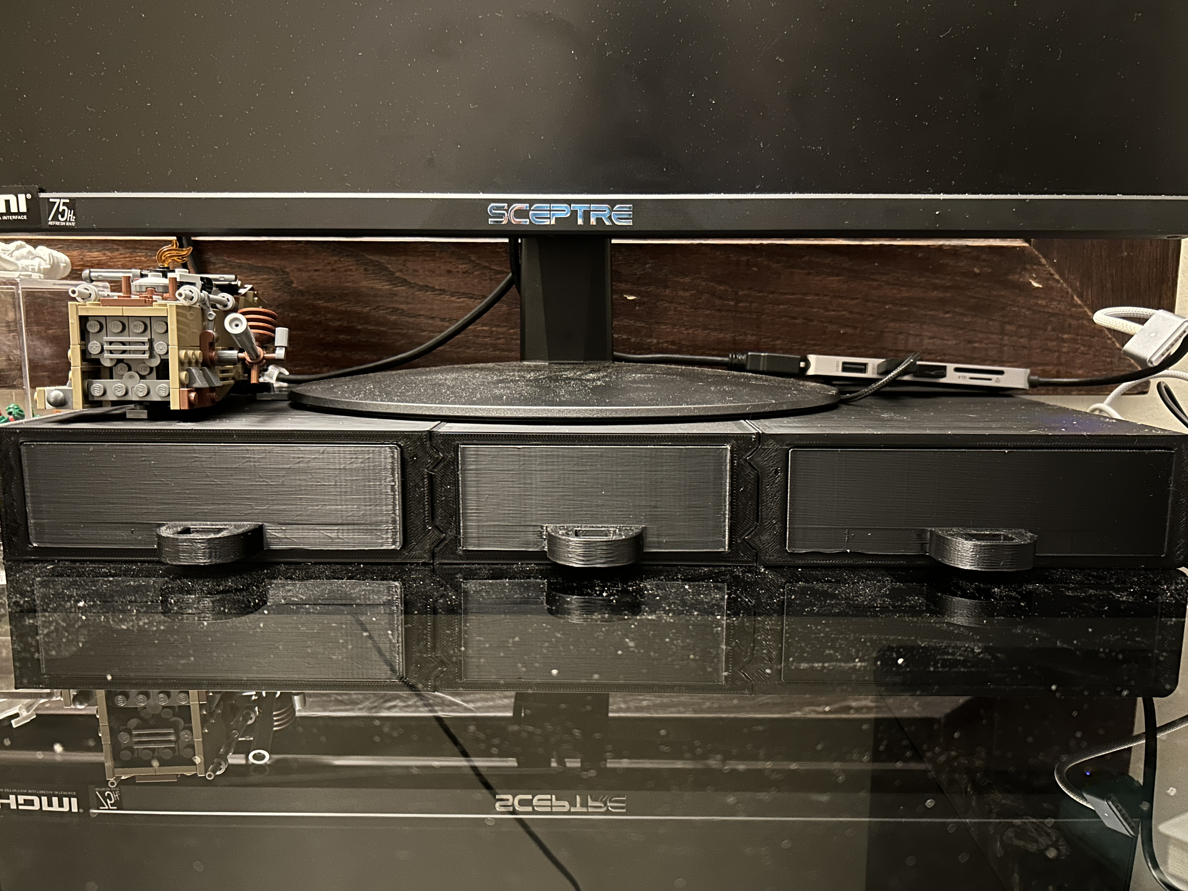 Monitor Stand & Drawers