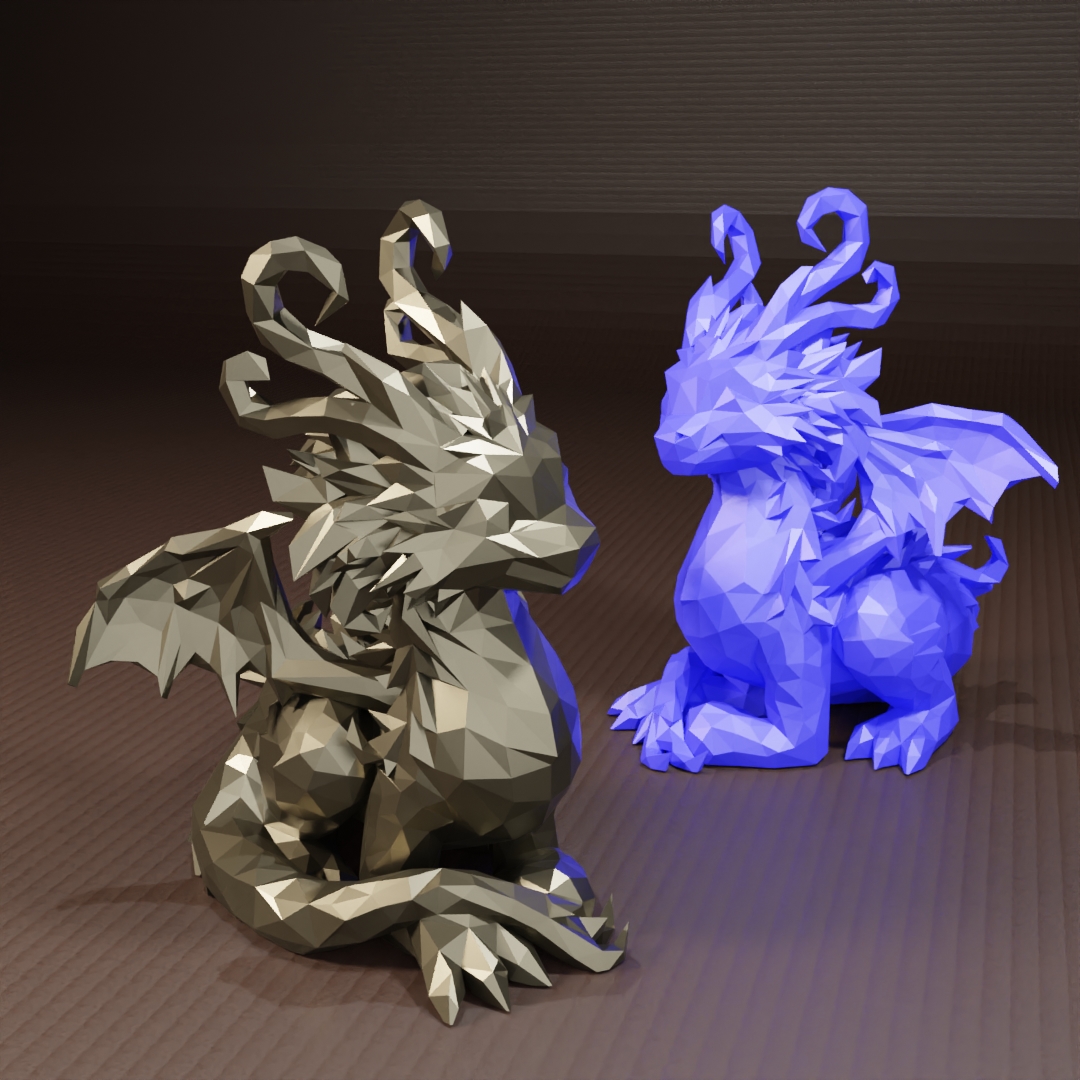 Cute Dragon Low poly by Maker81 | Download free STL model | Printables.com