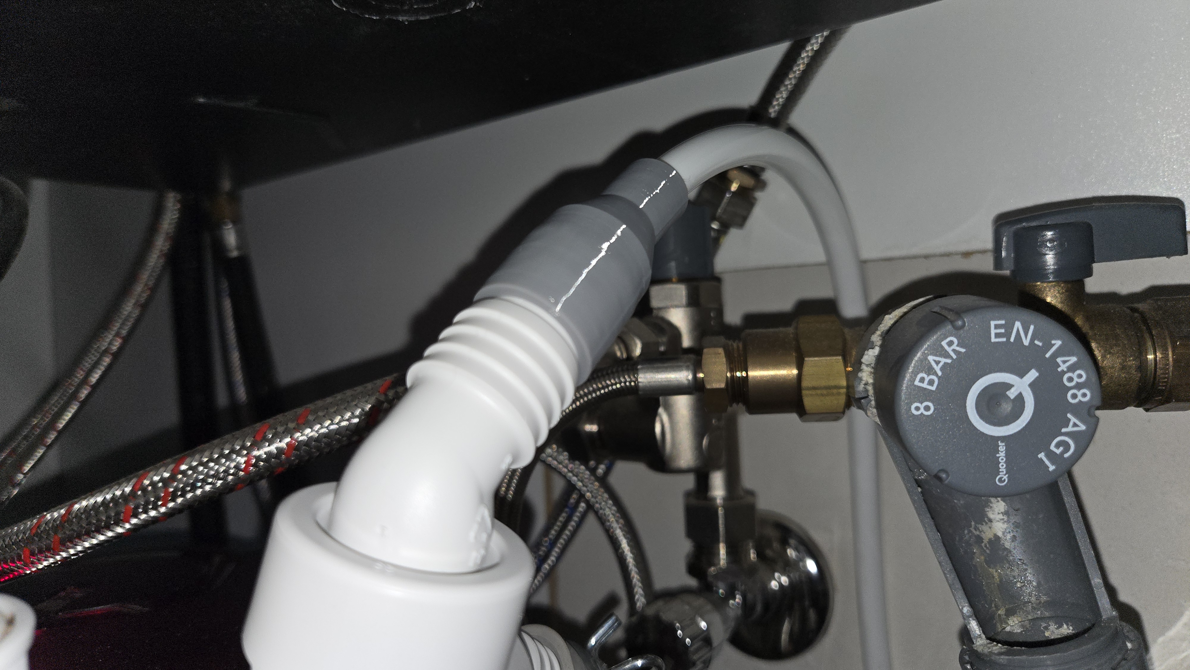 Dreame X50 Ultra waste water adapter – 10 mm tube to 17 mm dishwasher fitting