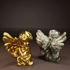 Low Poly sitting Angel
