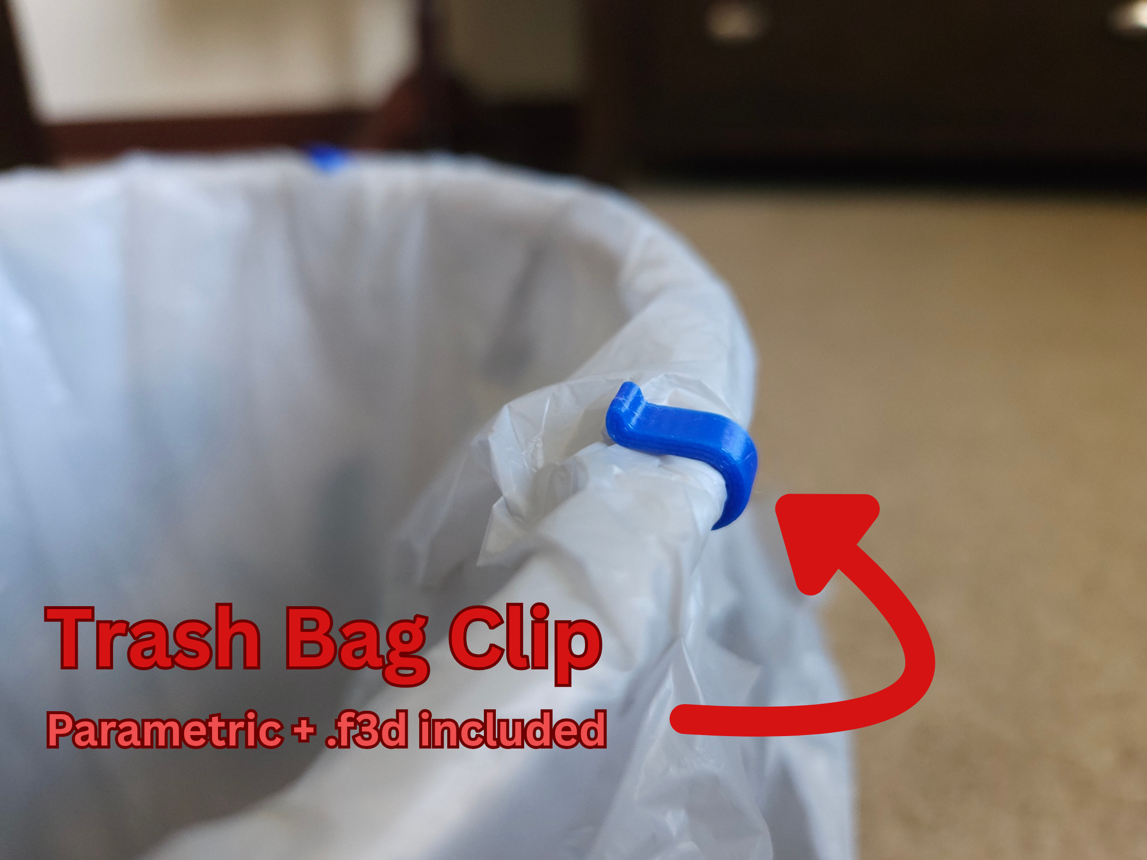 Snap-On Trash Bag Clips
