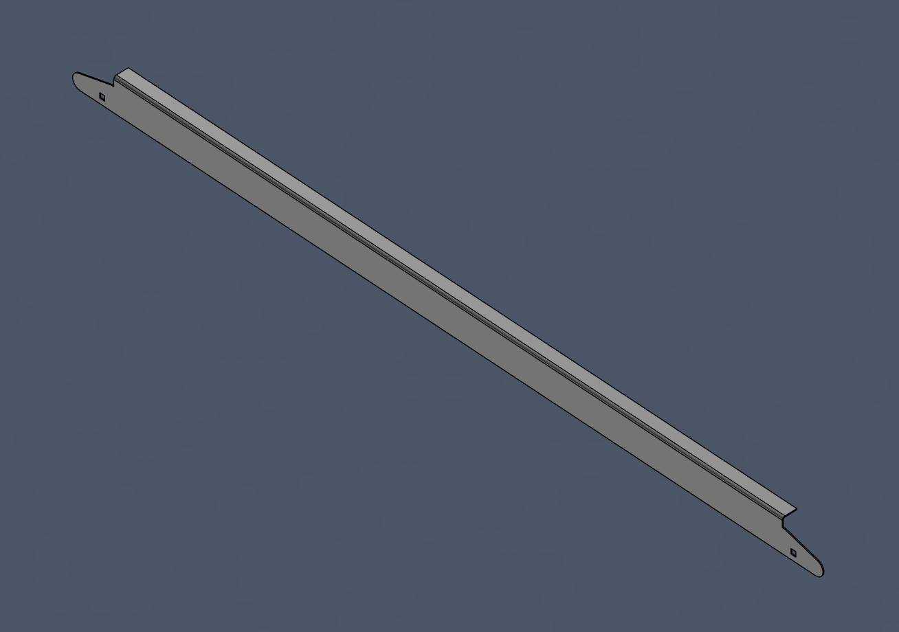 Pinball Cabinet Side Rail Trim