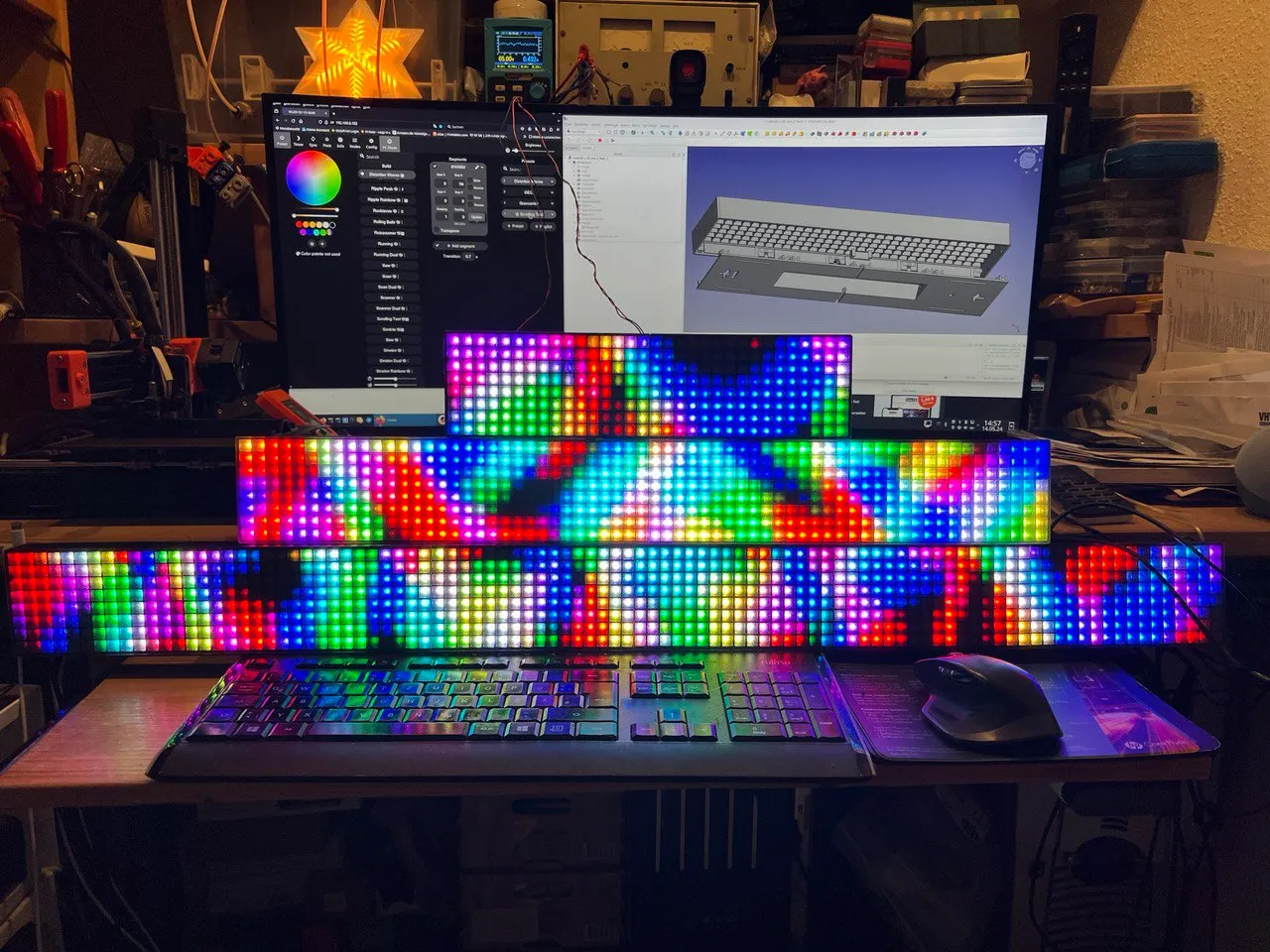 Expandable 8x32 LED Matrix frame with diffusor by oltas | Download