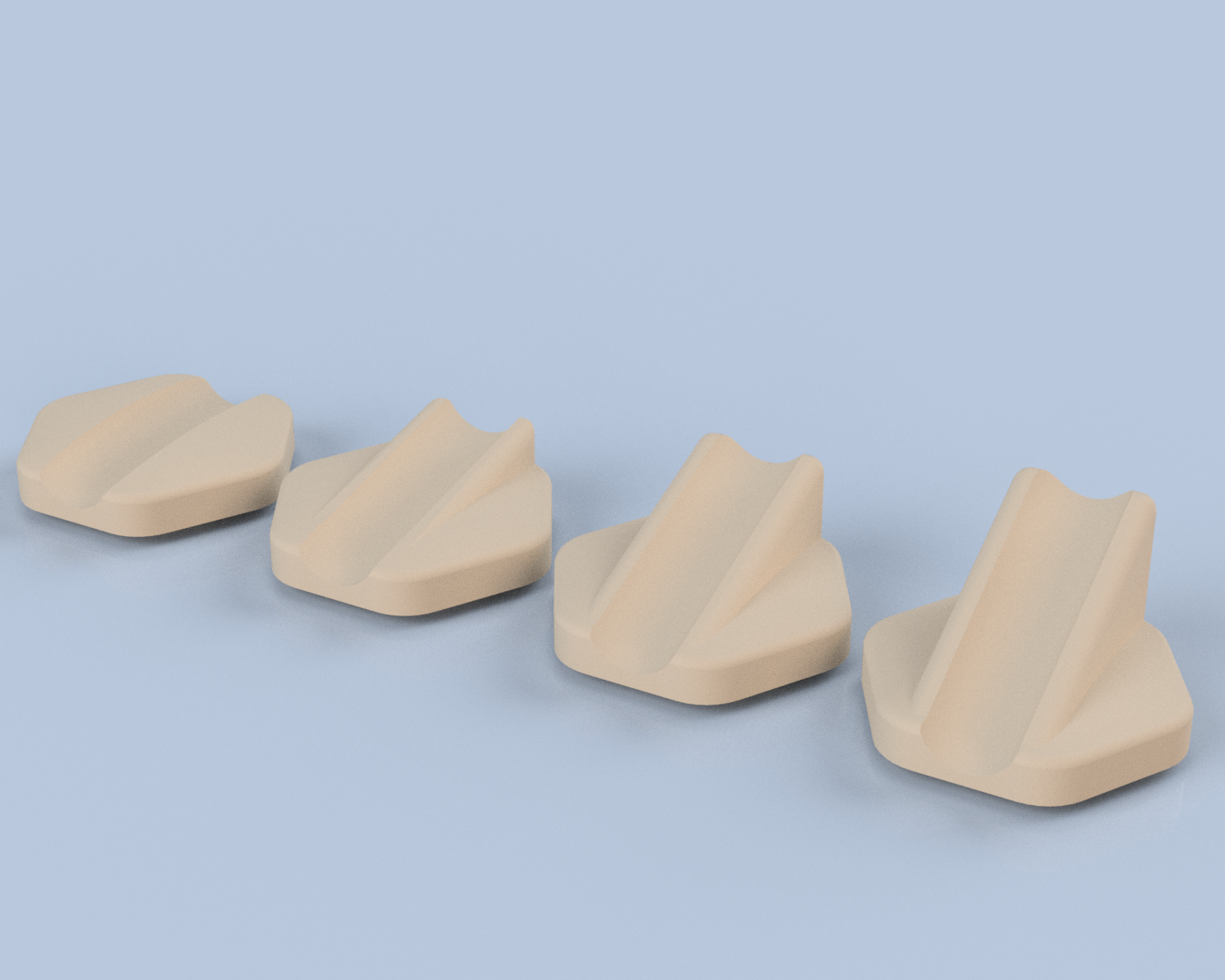 GraviTrax Junior Track Stones – Straight (Flat, Slope 10 - 20 - 30 mm) 3D model