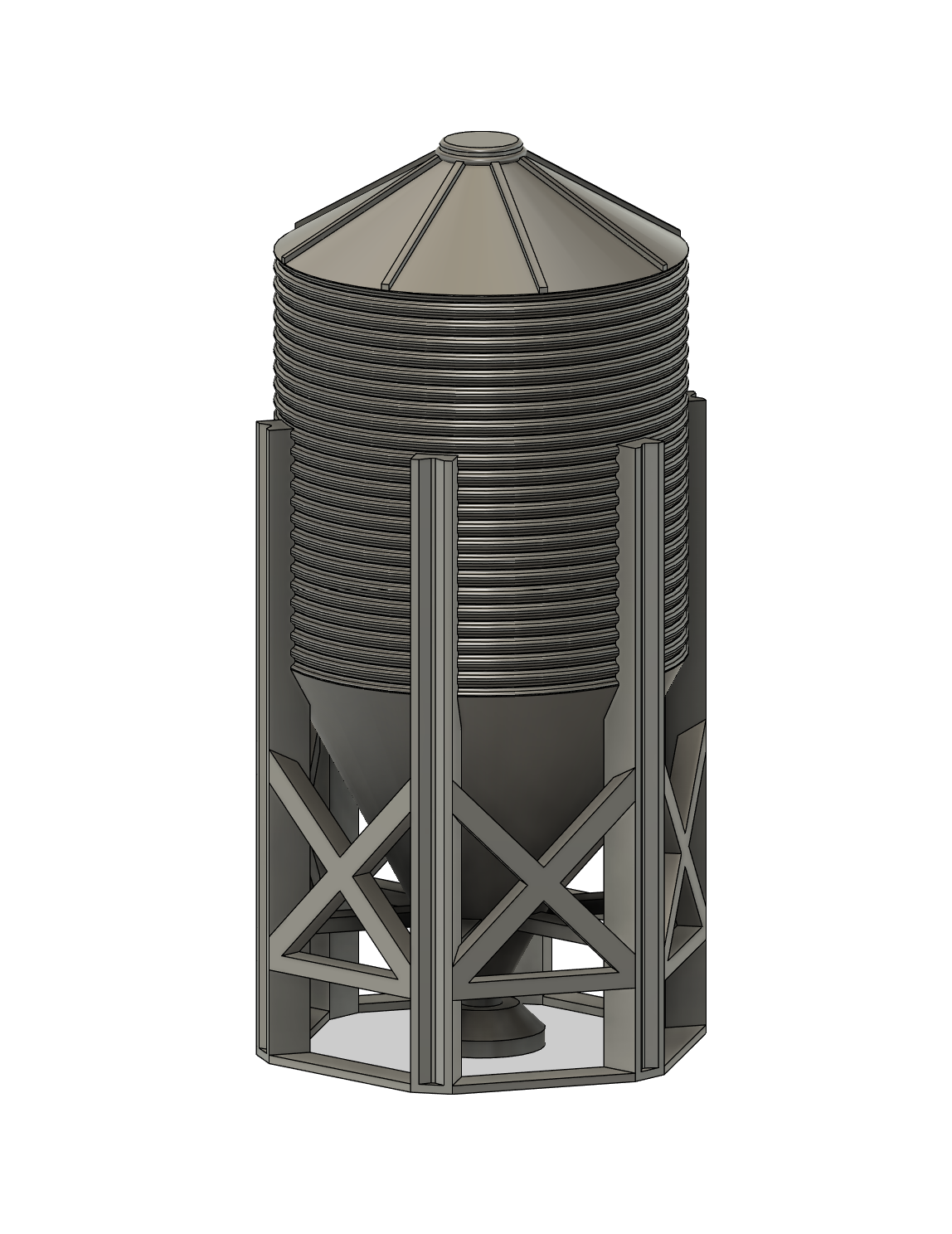 Hopper Bin - 400 Bushel Über Stack • 1:64 Scale by Starstreak Designs ...