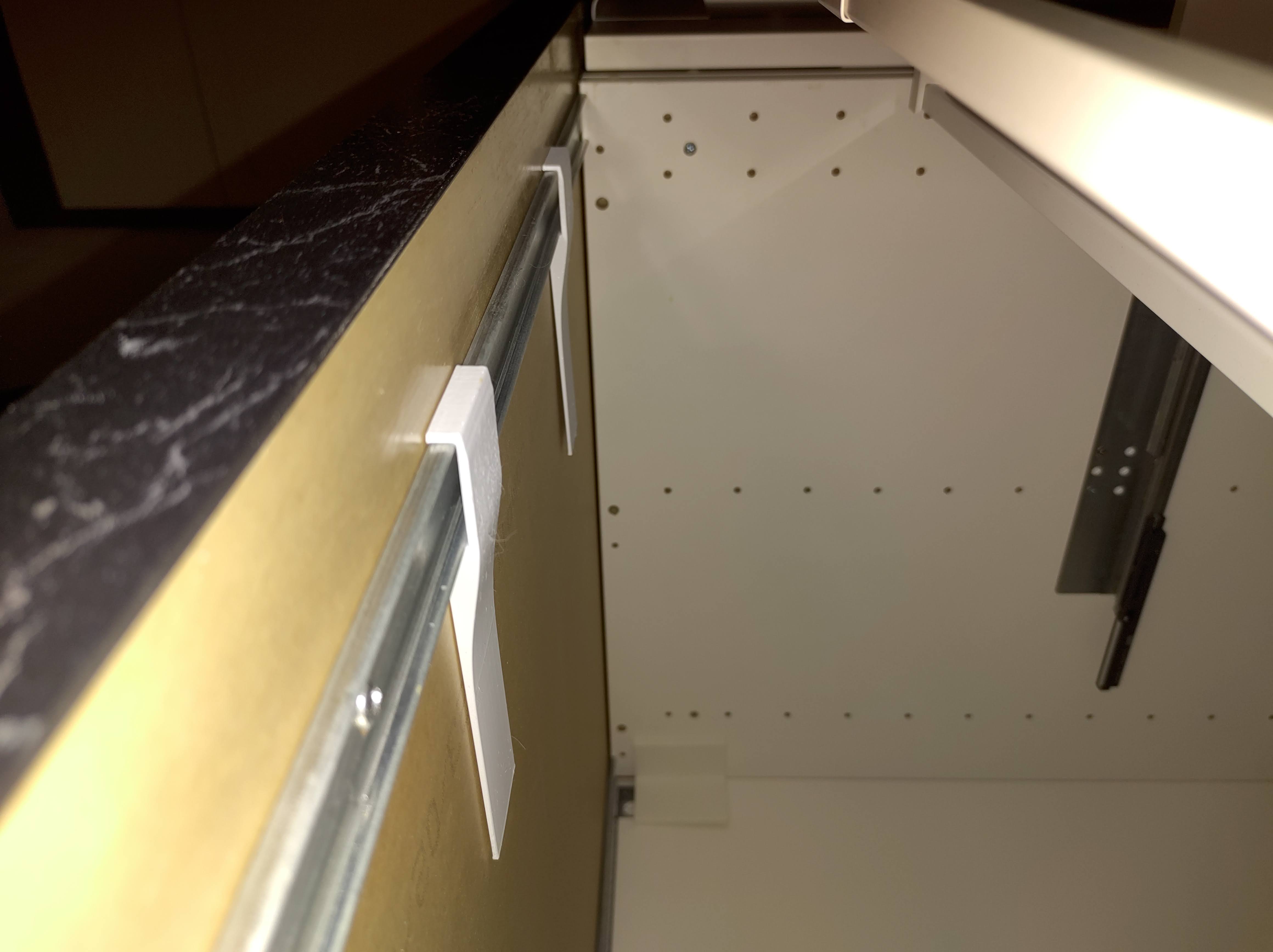 Slider for waste bin lid
