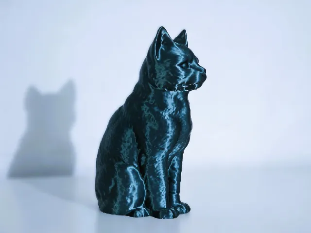 Striped cat figure