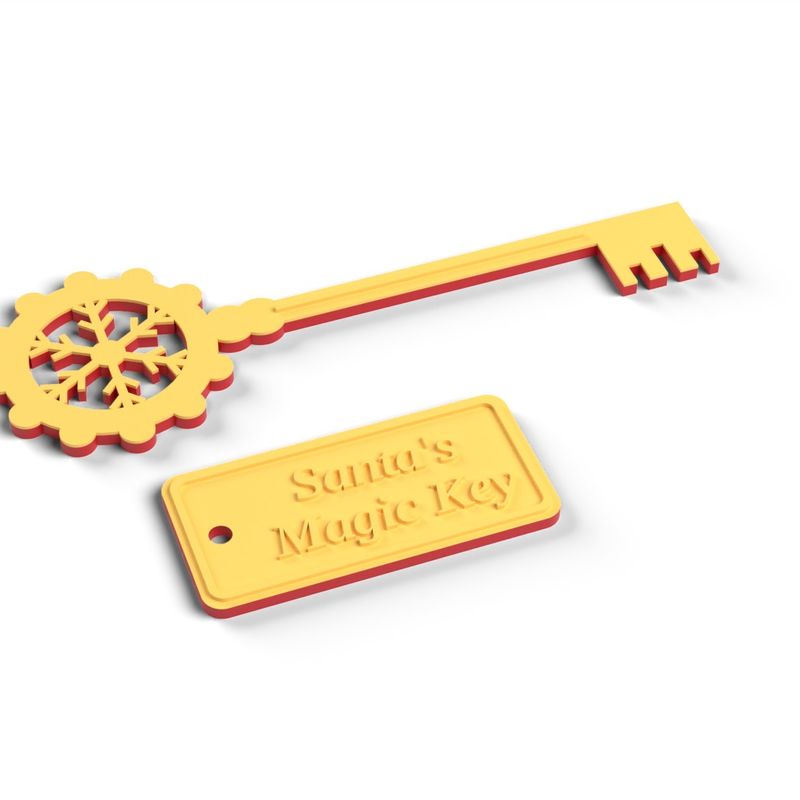 Santa＇s Magic Key with Tag - Christmas Eve Key for Homes Without a ...