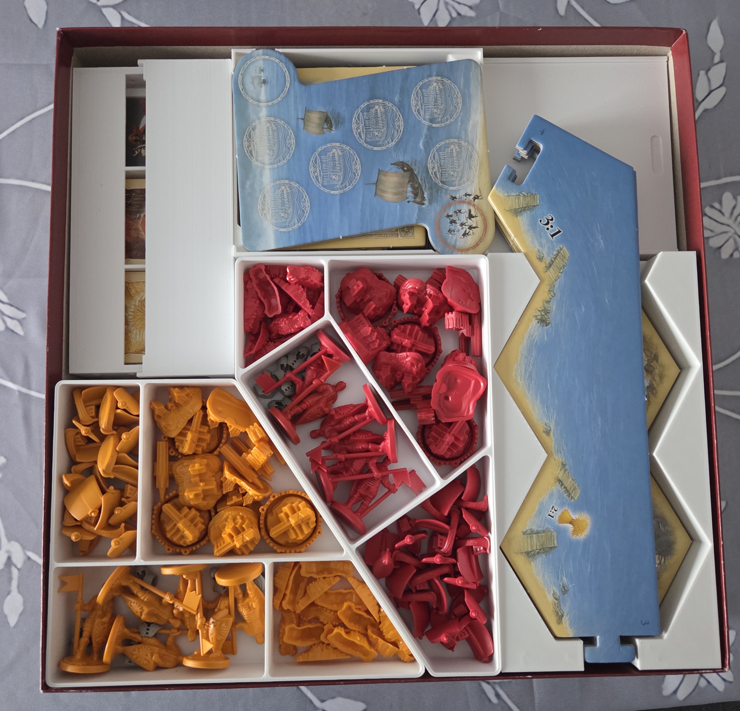 CATAN insert: base + seafarers + cities & knights 4 players