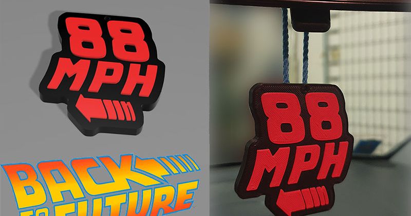 88 mph back to the future car pendant by WindyEle | Download free STL ...