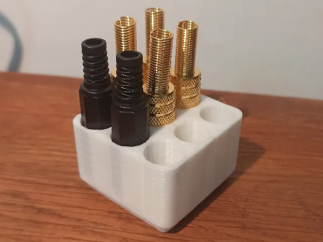 RCA / cinch and minijack holder gridfinity 1X1