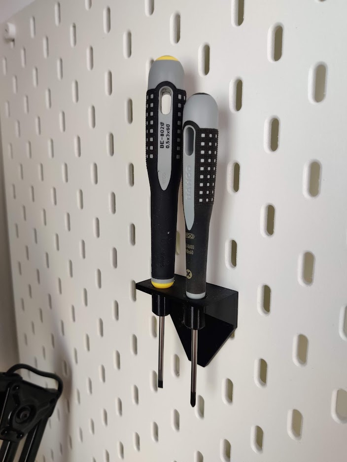 Dual screwdriver holder for IKEA Skådis by Macce | Download free STL ...