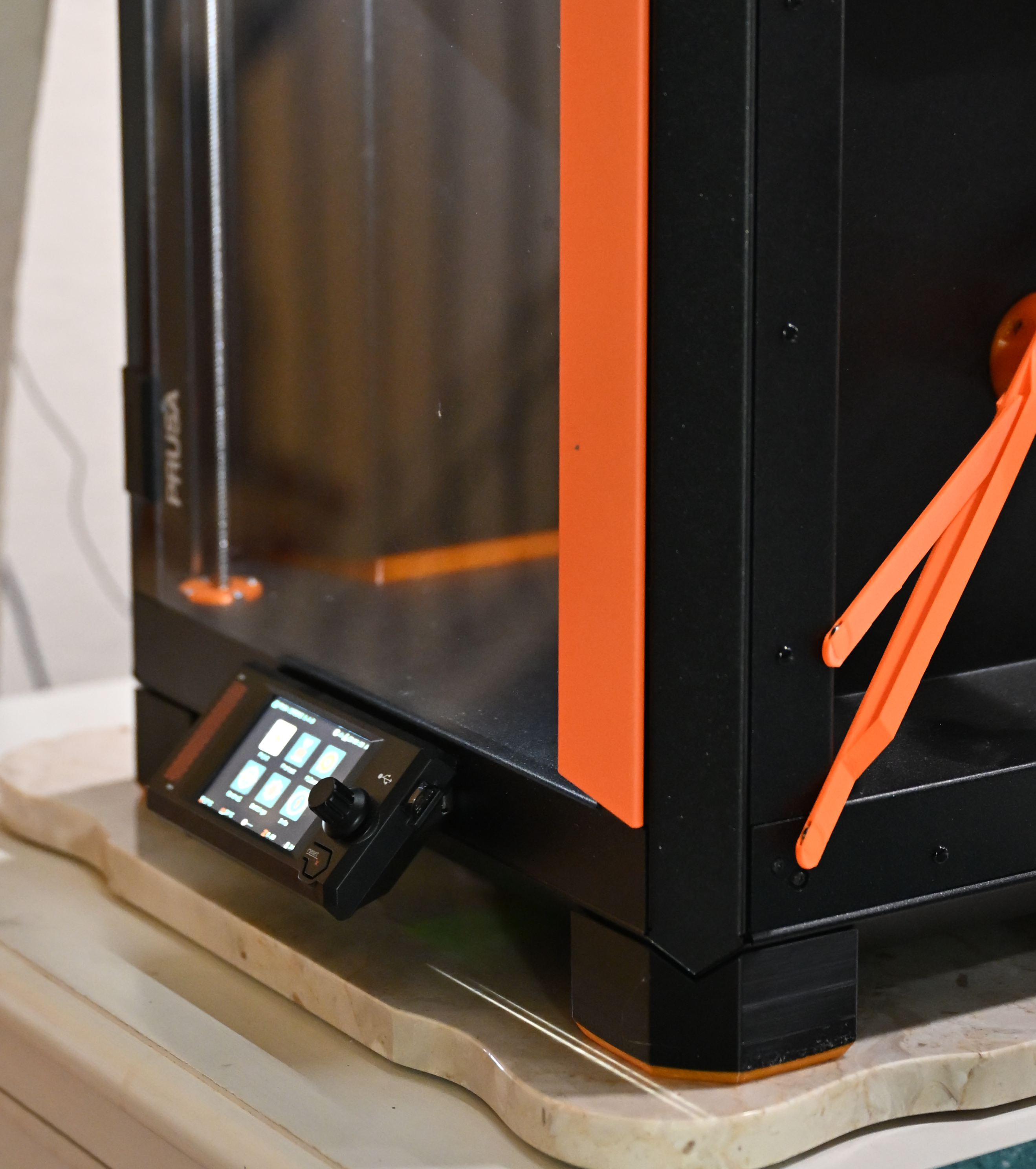 Prusa Core One vibration-damping legs, Short and Very Short, with TPU bottom and core, no supports needed — miniatura 3