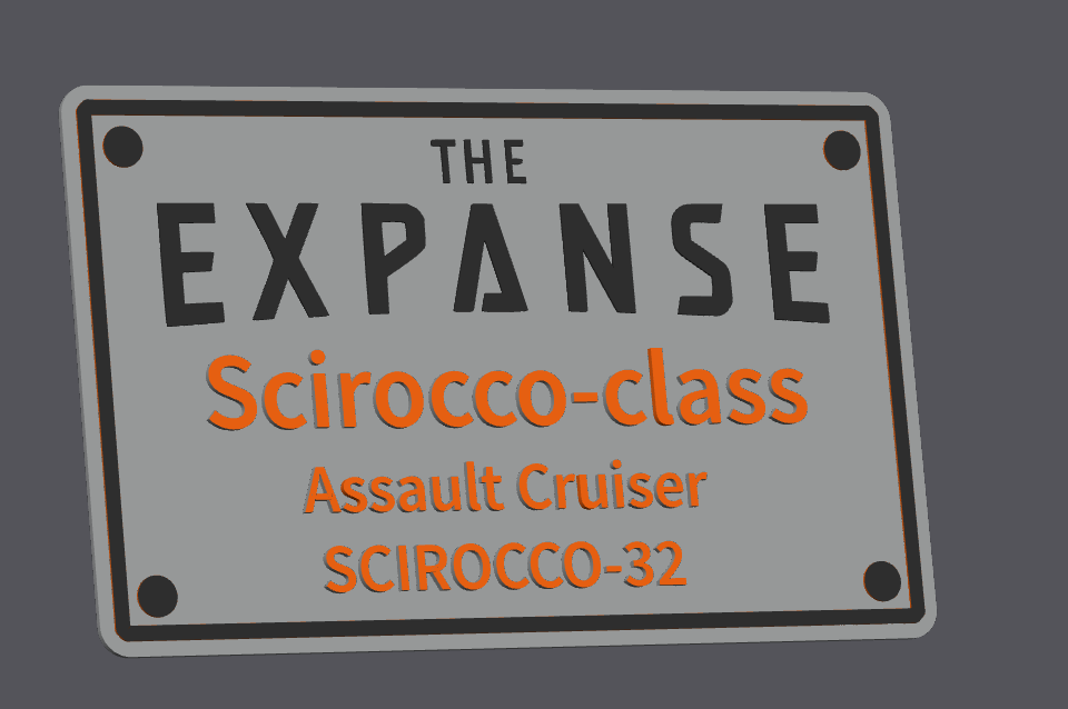 Display sign for assault cruiser from the Expanse