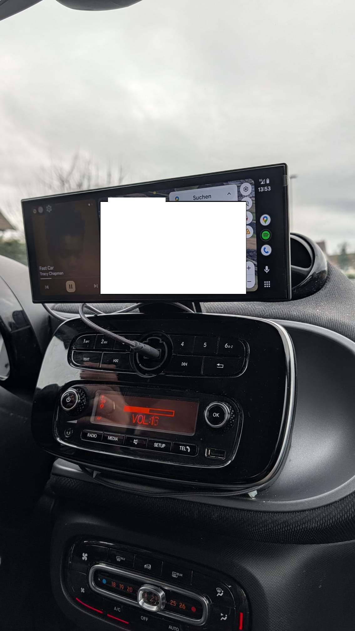 Mount for Ottocast display (smart forfour)