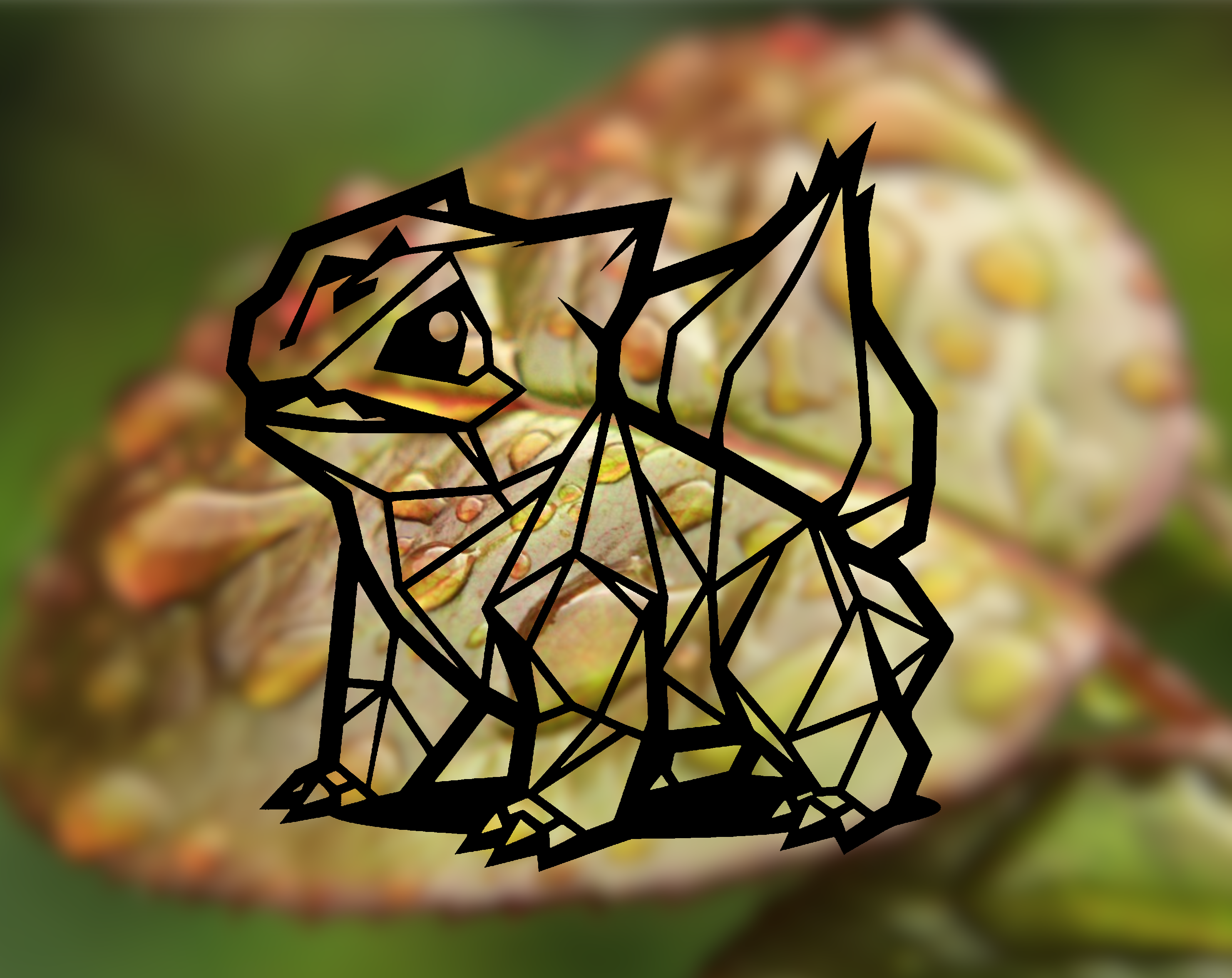 Geometric pokemon Bulbasaur Wallart