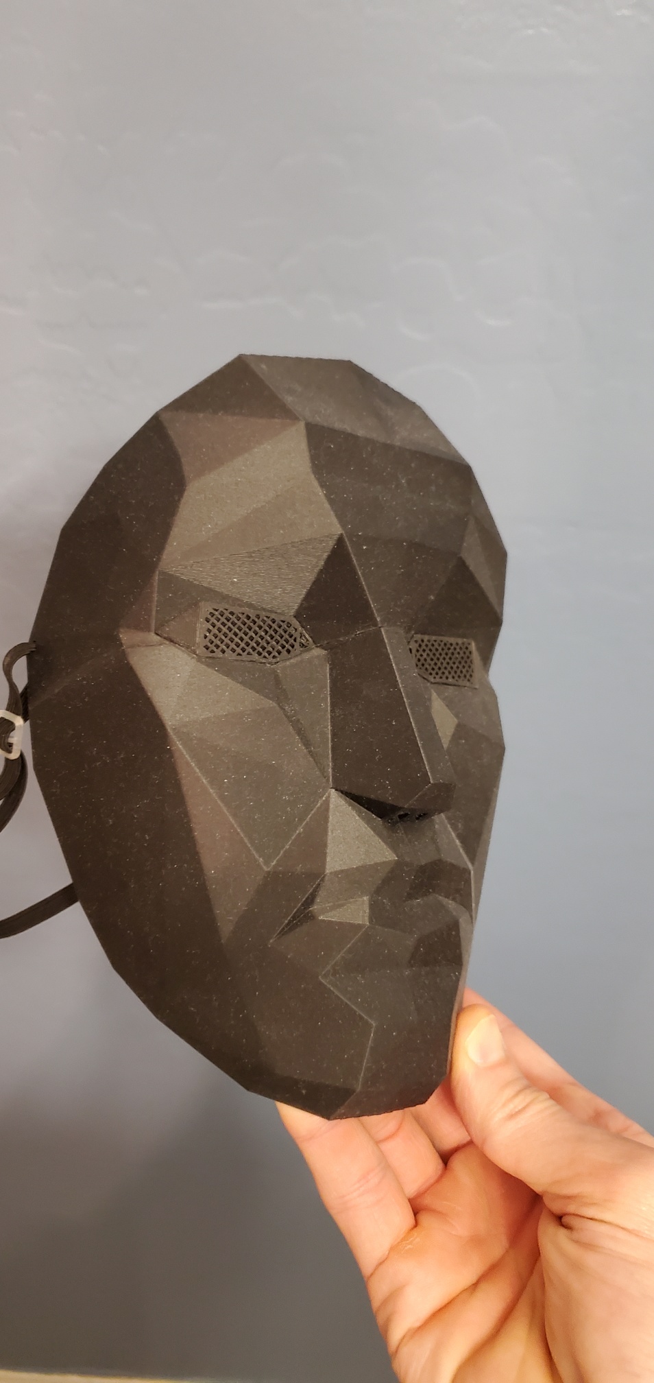 Squid Game Mask cut in half for easier printing