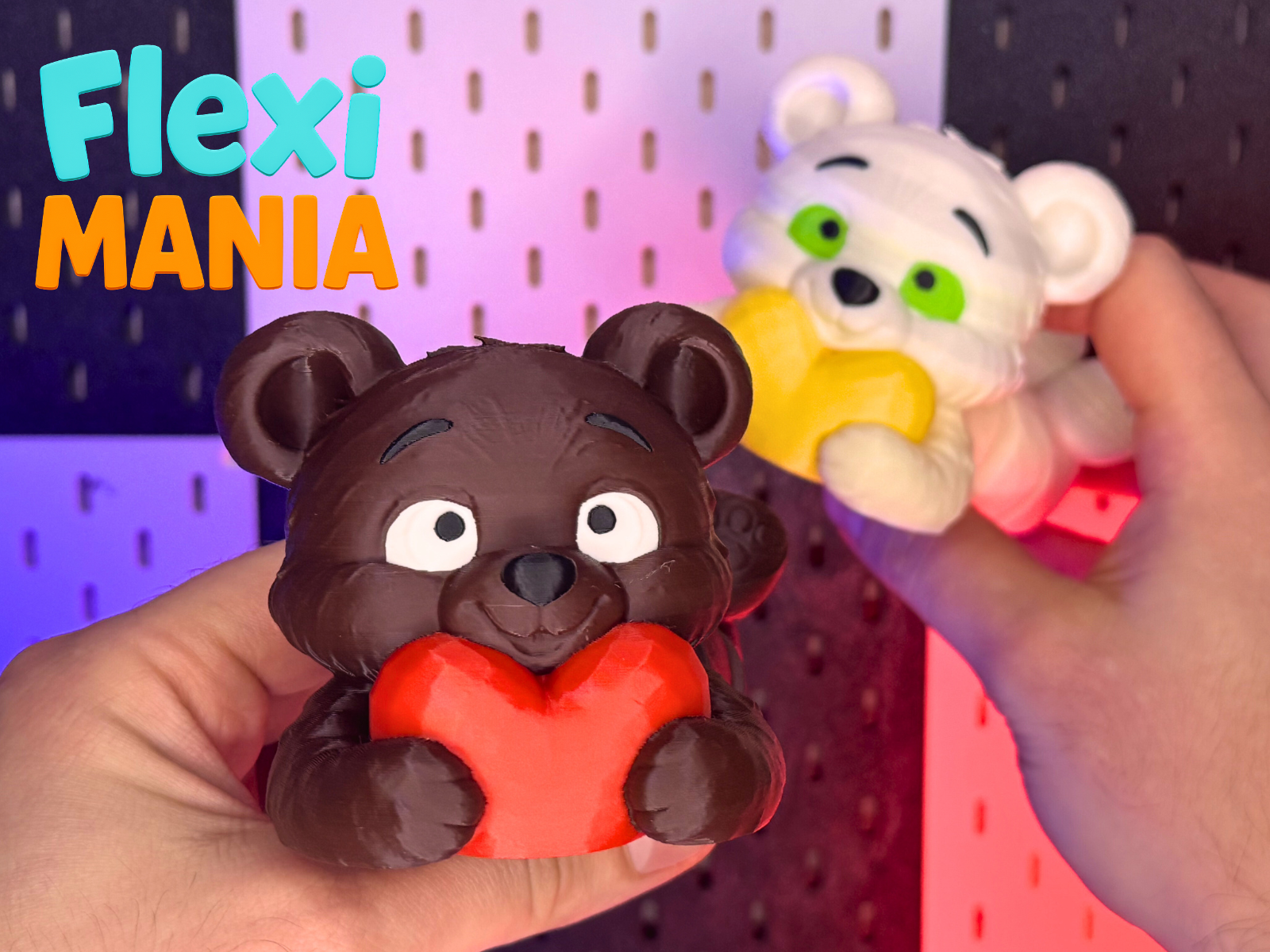 Flexi Valentine Bear Articulated Print-in-Place – No Supports Needed