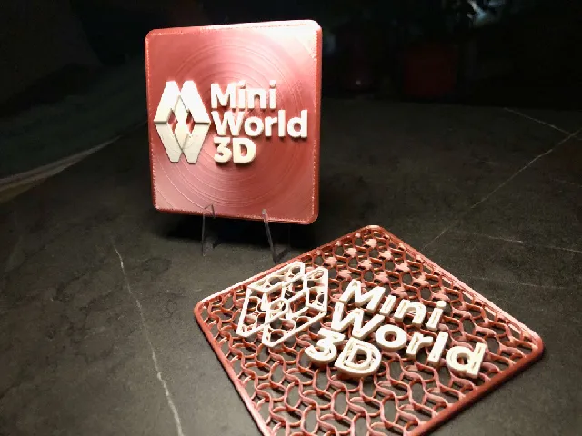 MiniWorld3D logo - Coasters & Key ring