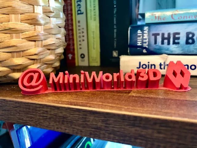 MiniWorld3D extruded logo sign