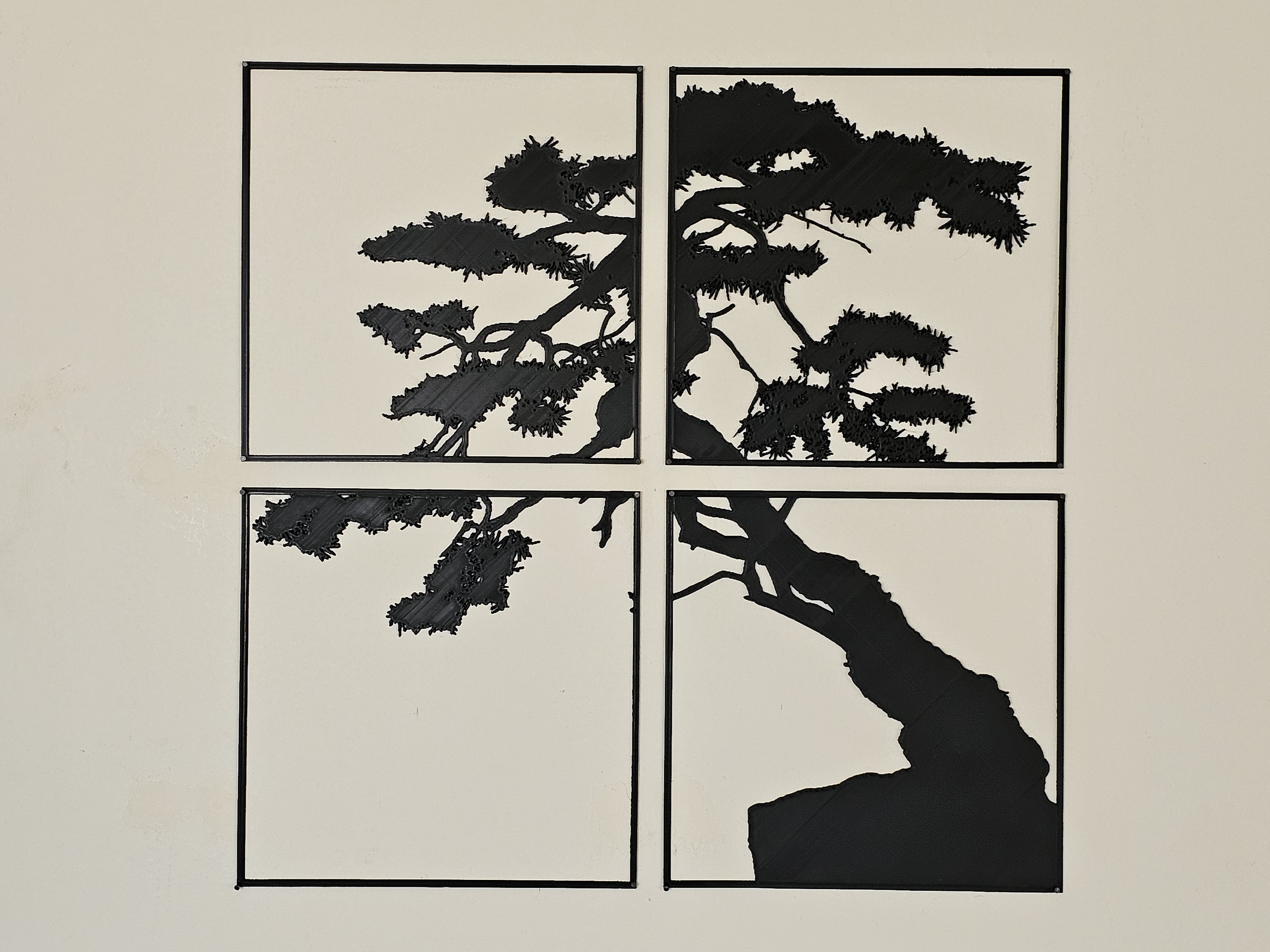 Wandbild Silhuette Bonsai