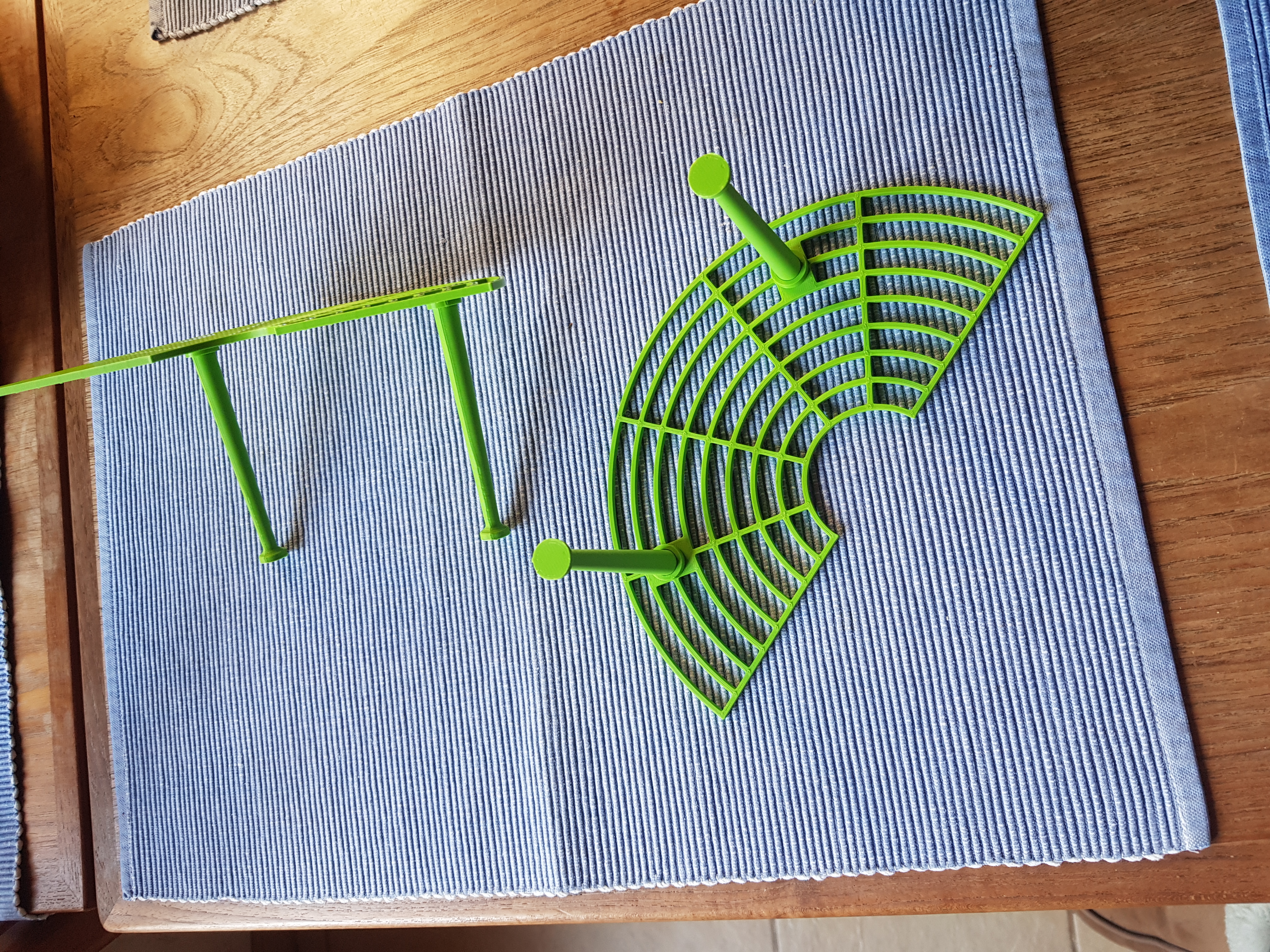 Strawberry plant support with separate pins