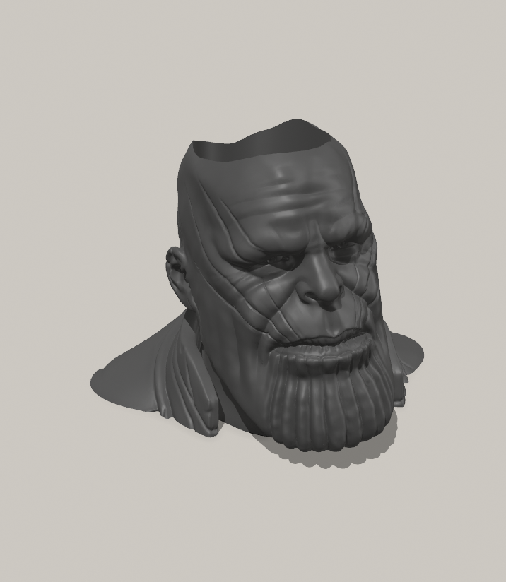Thanos with hair vase