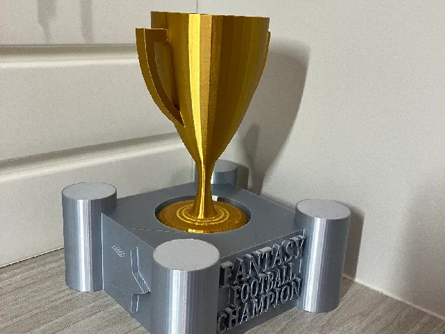 Fantasy Football Trophy - Easy Print - Quick - Shiny