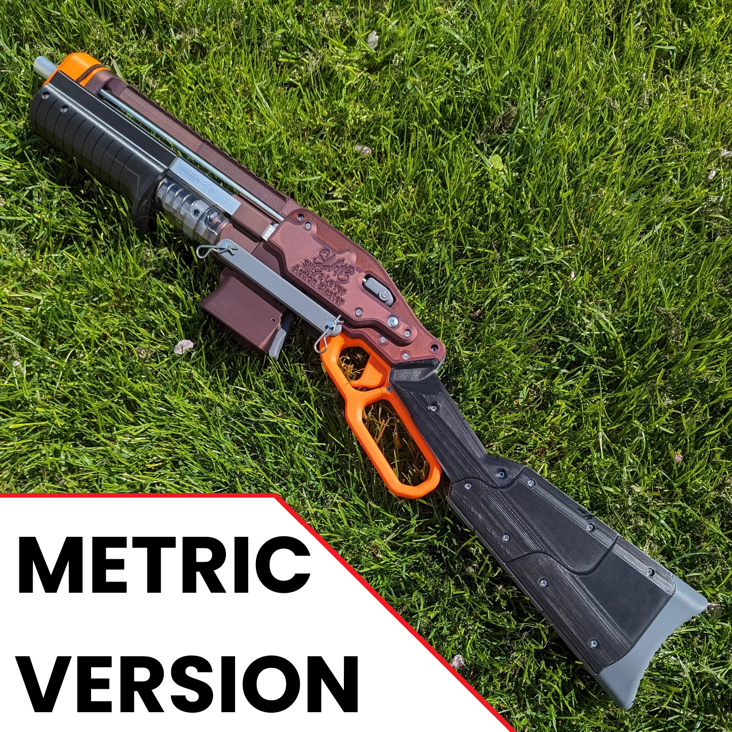 METRIC VER. SLAB - Silly's Lever Action Blaster (Nerf Homemade)