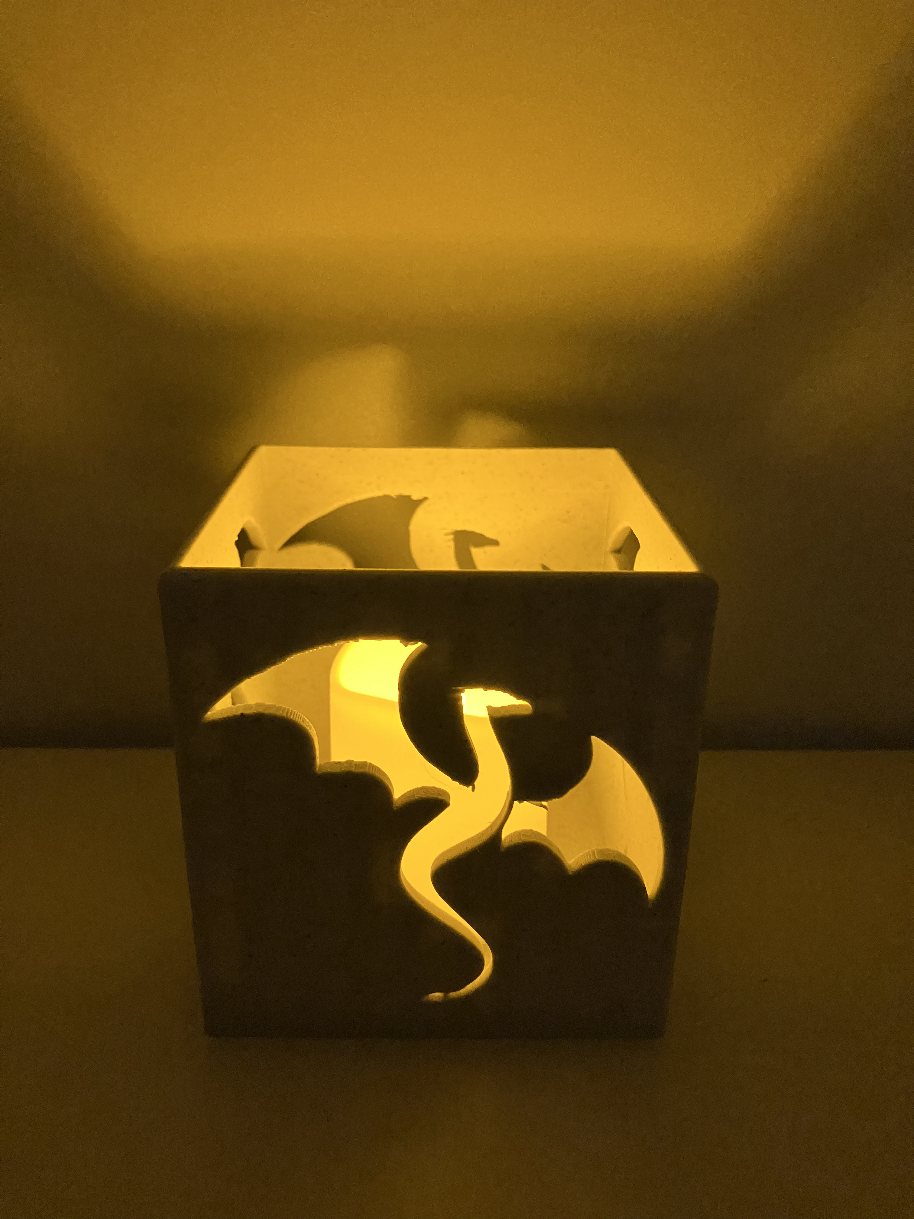Dragon Silhouette Candle Holder - Dragon - Decor