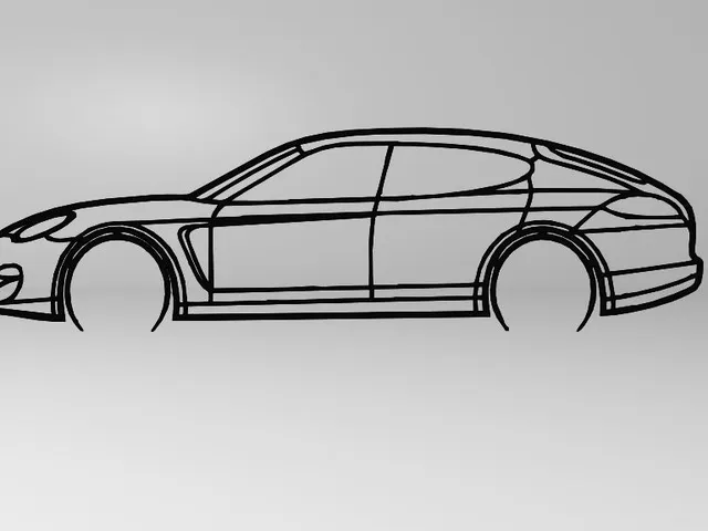 LINE ART PANAMERA, WALL ART PANAMERA, 2D ART PANAMERA, PORSCHE