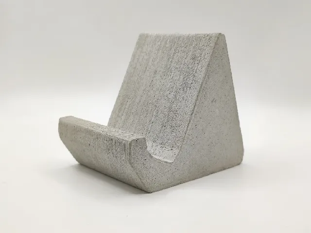 Portland cement phone stand