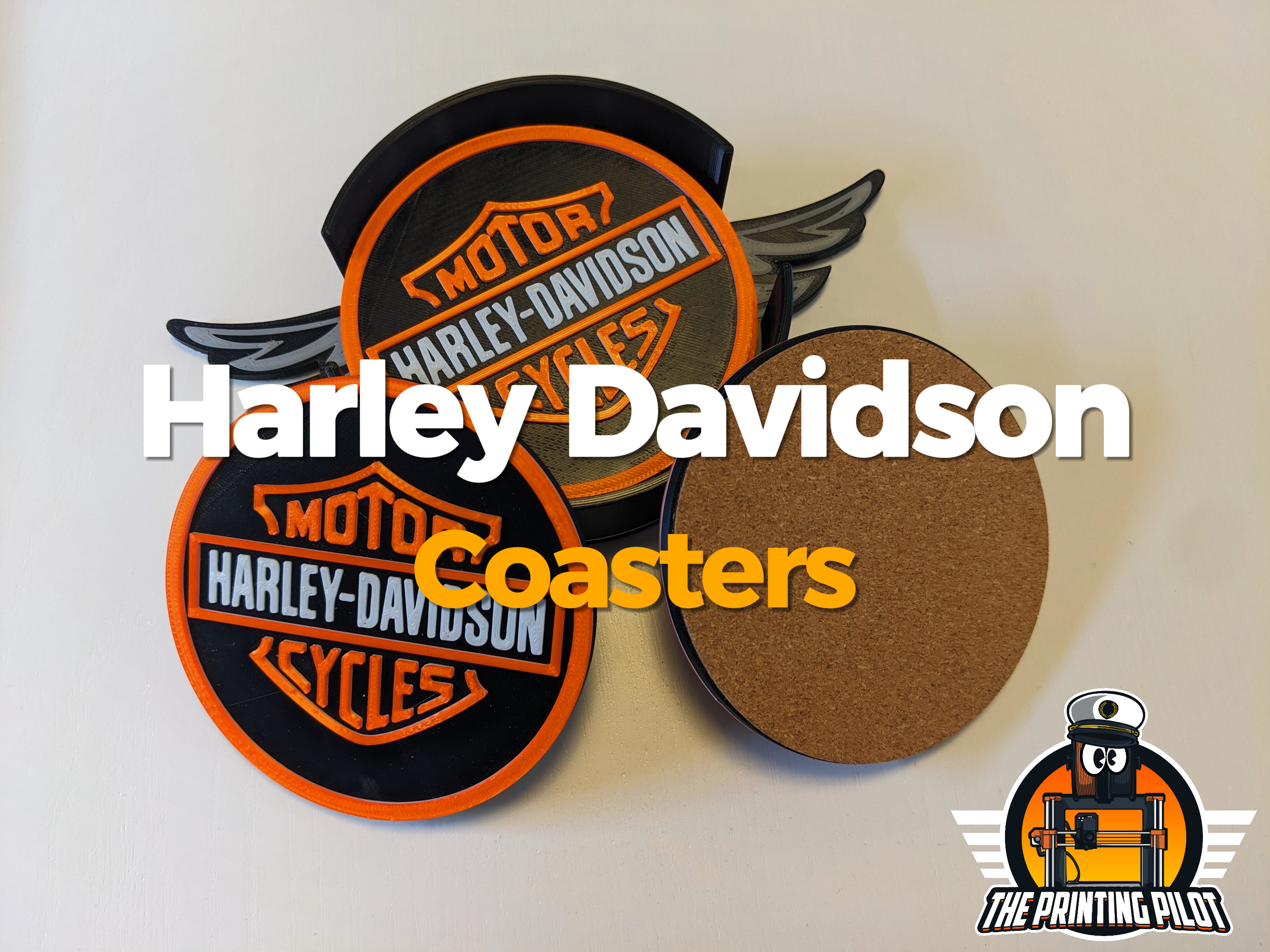 Harley Davidson - Coasters and Holder Combo