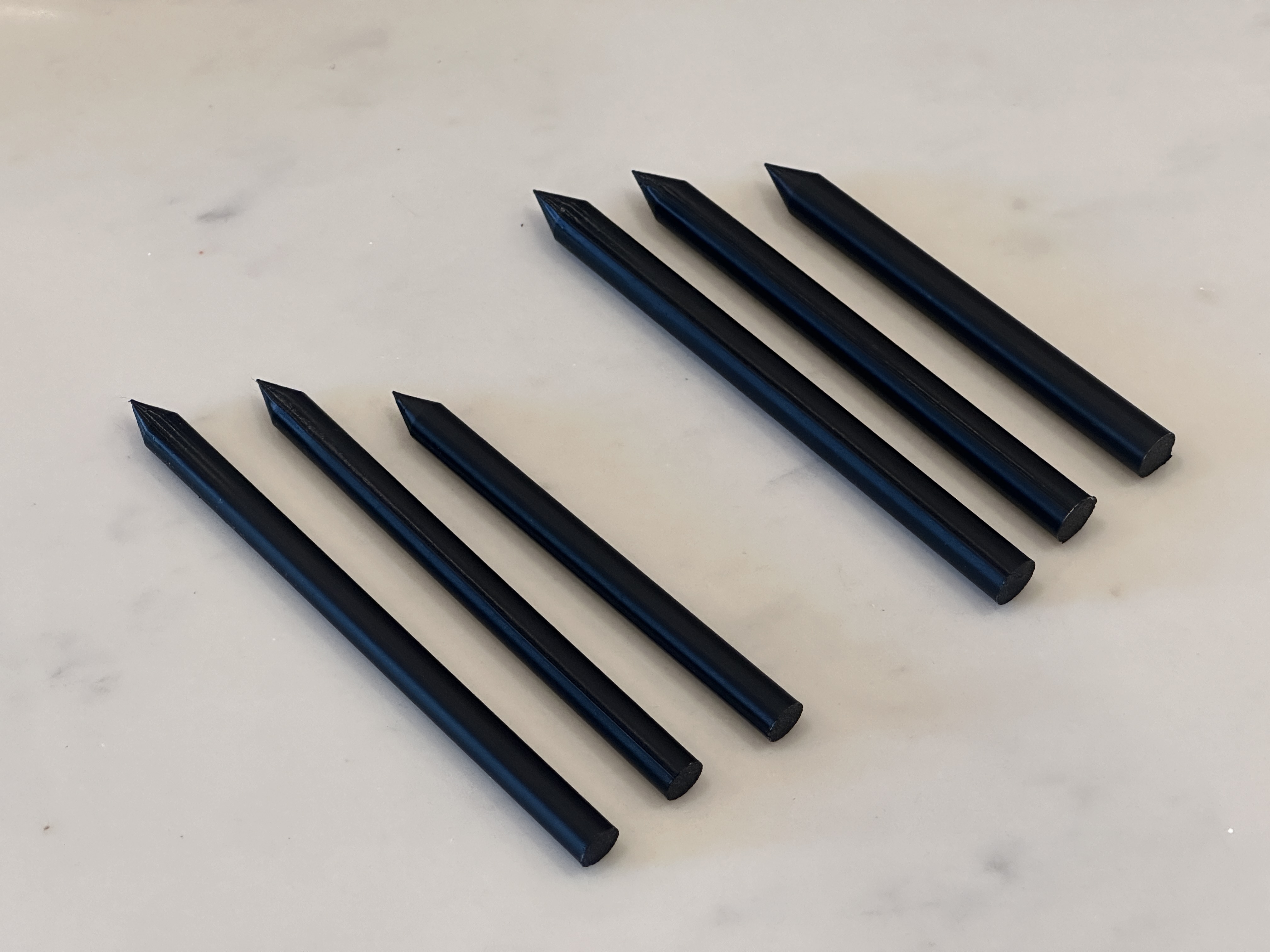 Tactile Turn Pens - Size Comparison
