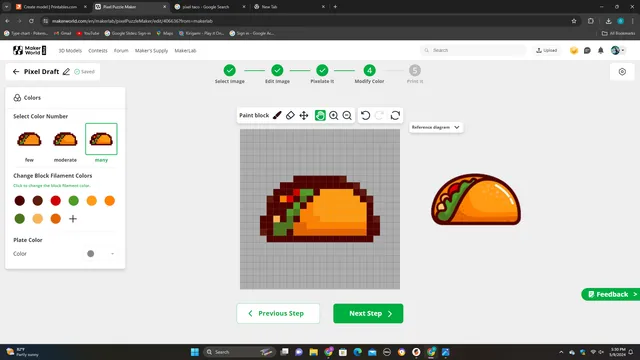 pixel taco