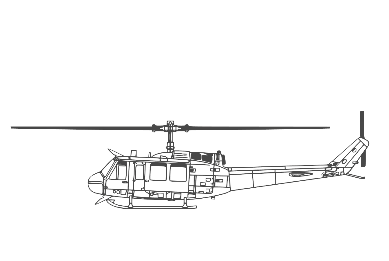 Bell UH-1H Huey 2D Wall Art by Fight to Fly Designs | Download free STL ...