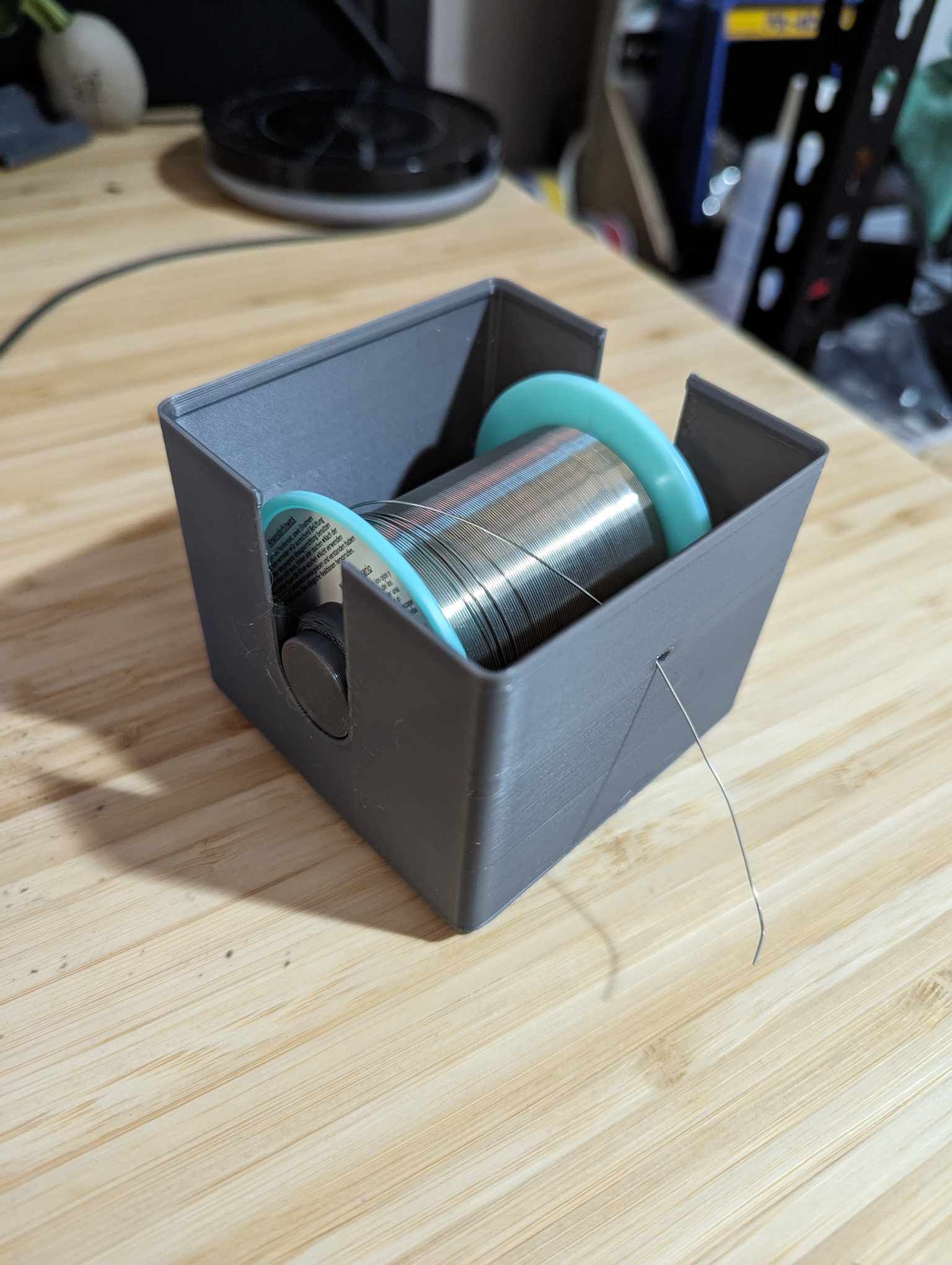 Gridfinity stackable weller solder spool holder