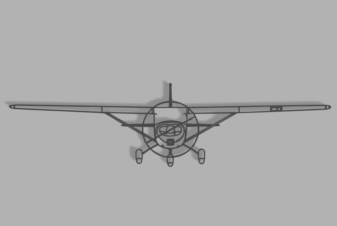 Cessna 152 3 view Drawing Line Art By Fight To Fly Designs Download 