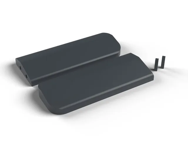 Keyboard Wrist Rest - Curved Two-Part Rest for Full-Size Keyboards, No Supports (OpenSCAD)