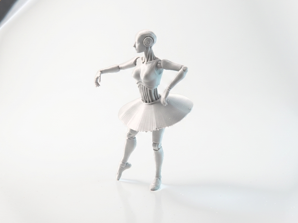 Robot Ballerina Figurine Female 3D Printable