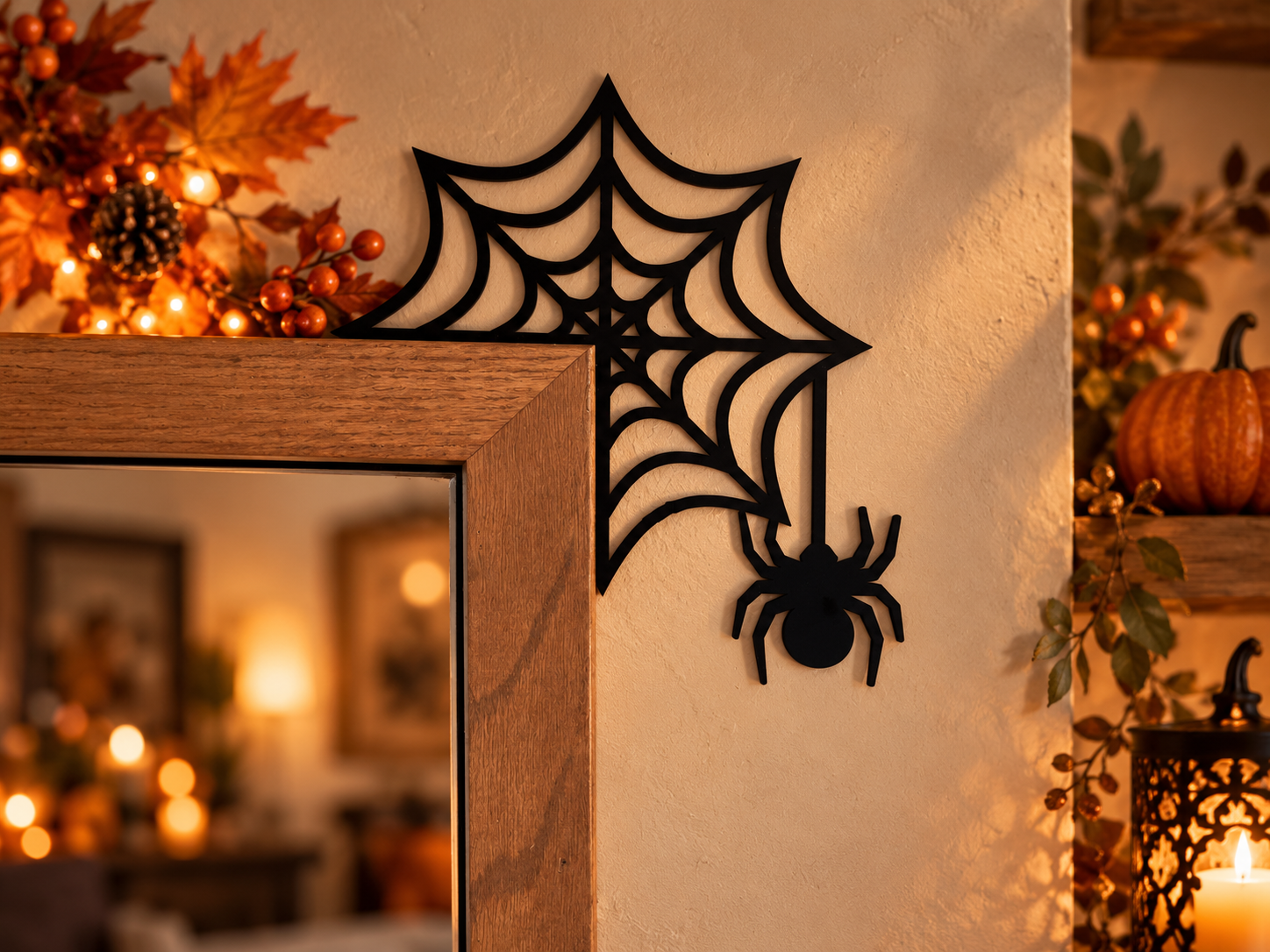 Halloween Spider Door Wall Art – Spooky Spider Decoration