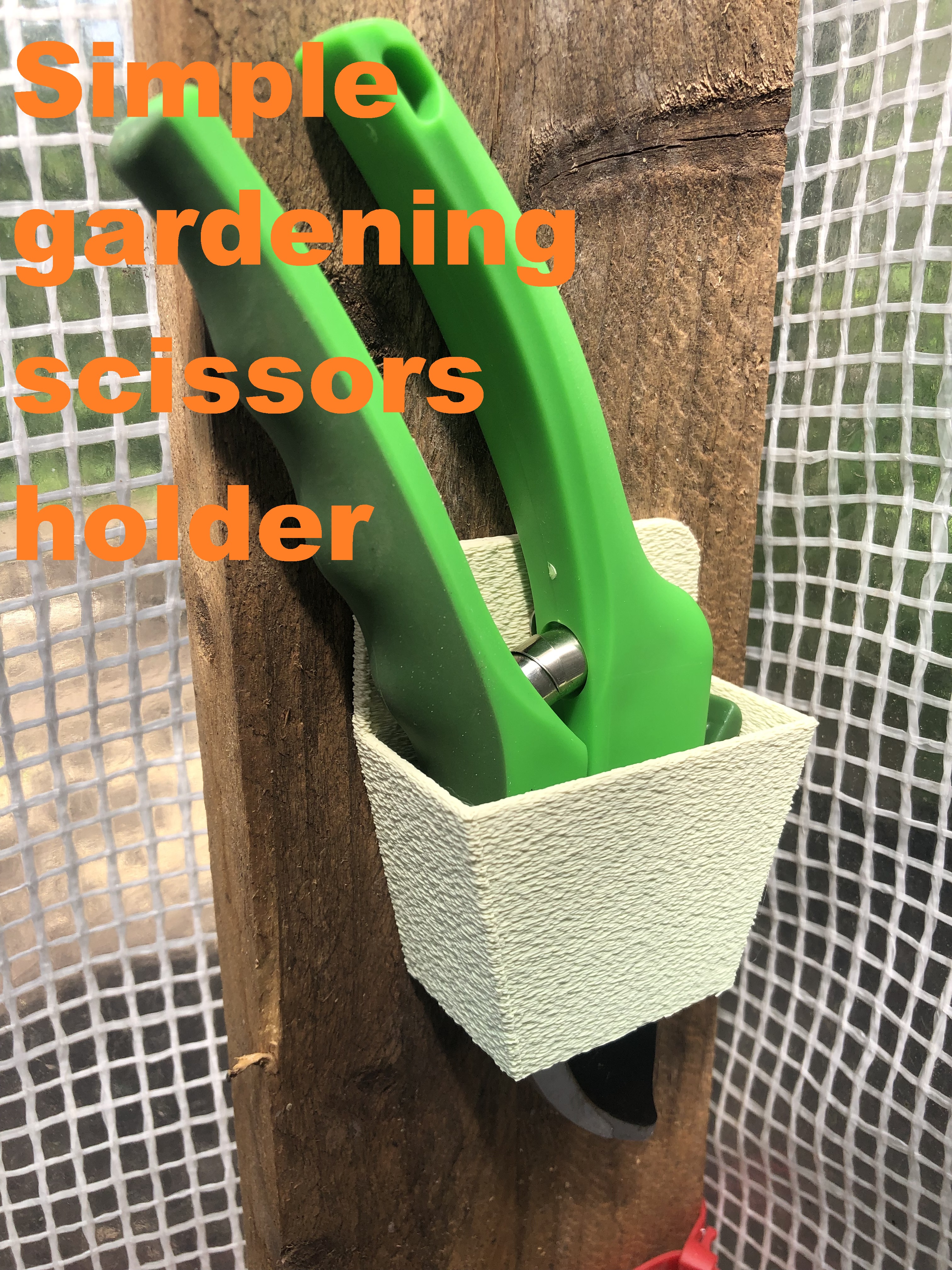 Simple Garden Scissors Holder