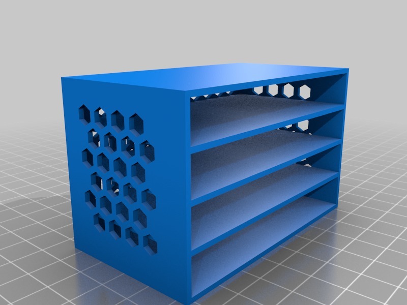 My Customized drawer box with hex pattern sides