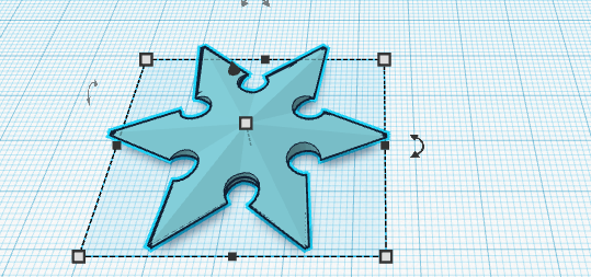 plane 3D printed throwing star